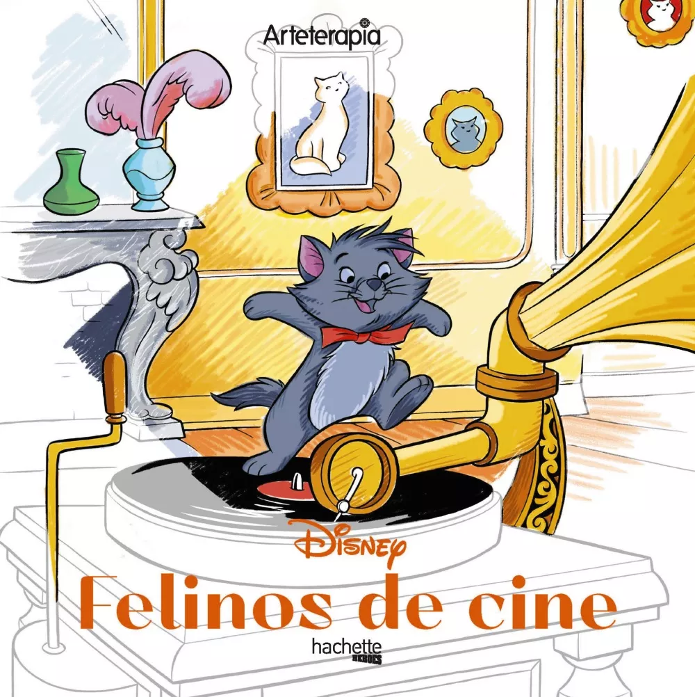 Portada del Libro Arteterapia: Los Cuadrados De Disney. Felinos De Cine de Vv.Aa. - 9788417586591