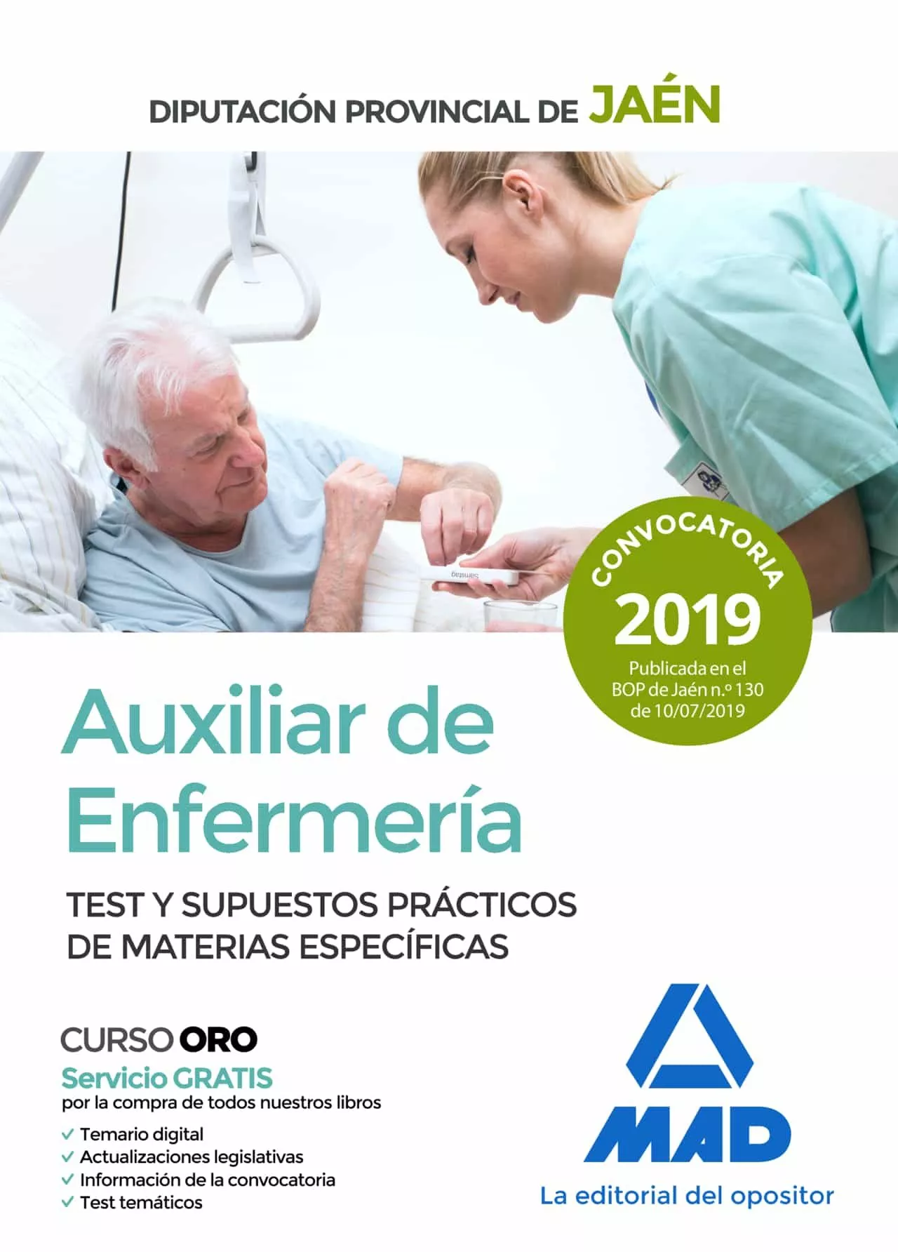 Portada del Libro Auxiliar De Enfermeria De La Diputacion Provincial De Jaen. Test Y Sup de Vv.Aa. - 9788414232590