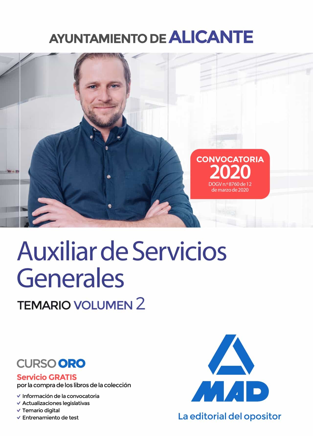 Portada del Libro Auxiliar De Servicios Generales Del Ayuntamiento De Alicante. Temario de Vv.Aa. - 9788414236741