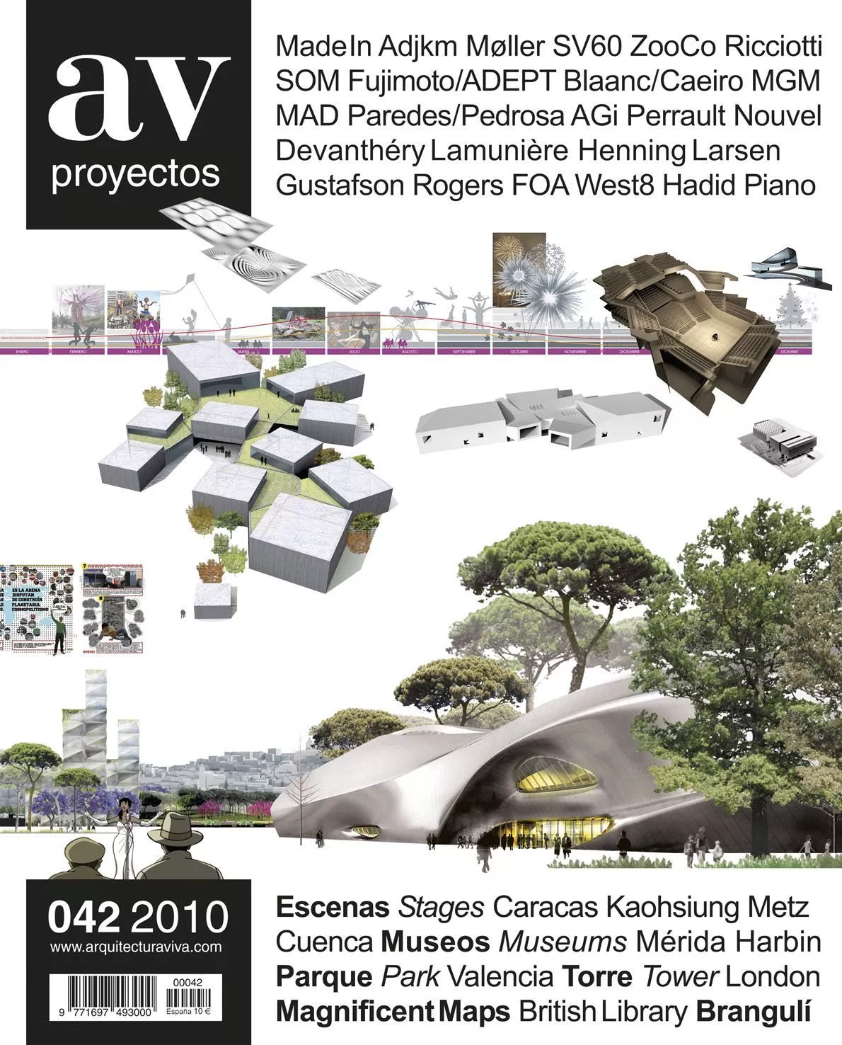 Portada del Libro Av Proyectos: Arquitectura Viva de Vv.Aa. - 9771697493000