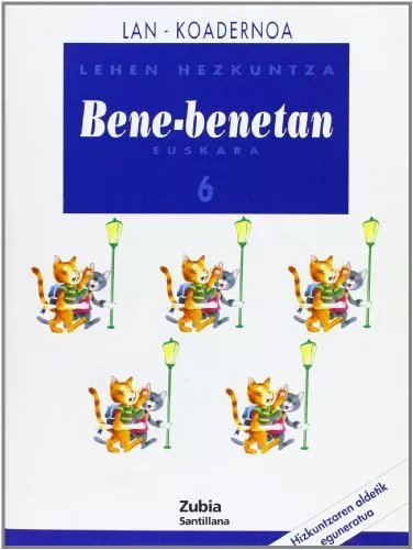Portada del Libro Bene-Benetan 6: Lan Koadernoa (Lehen Hezkuntza) de Vv.Aa. - 9788481471205