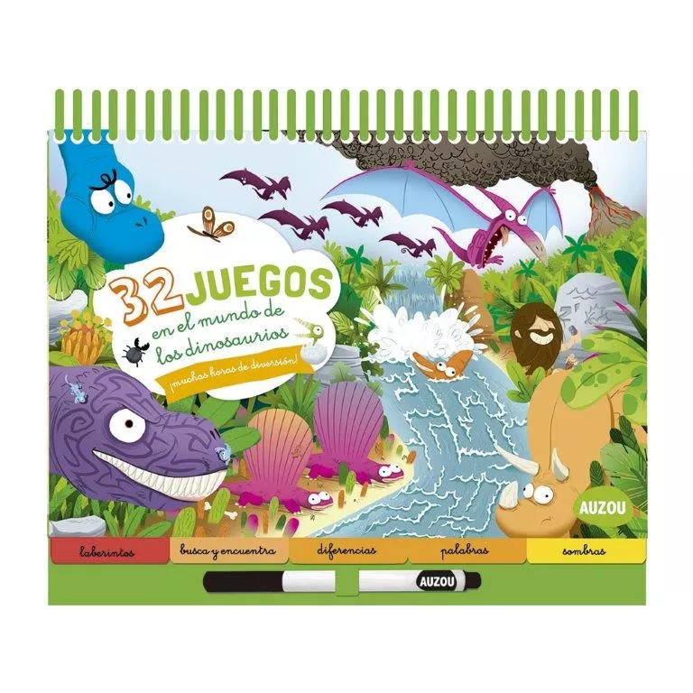 Portada del Libro Busca Y Encuentra 32 Juegos En El País De Los Dinosaurios de Vv.Aa. - 9782733876084