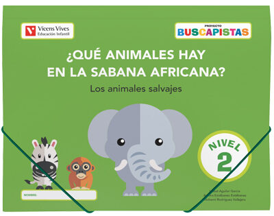 Portada del Libro Buscapistas. Nivel 2. ¿Qué Animales Hay En La Sabana Africana? In Infa de Vv.Aa. - 9788468242514