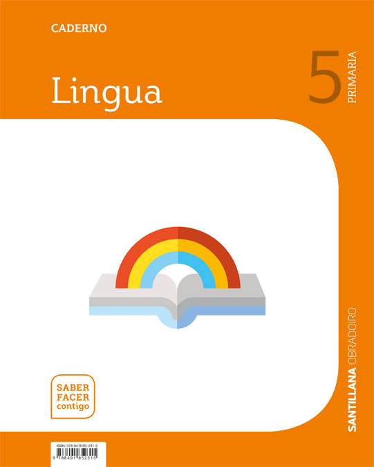 Portada del Libro Caderno Lingua 5º Primaria (Galicia) Saber Facer Contigo de Vv.Aa. - 9788491852315