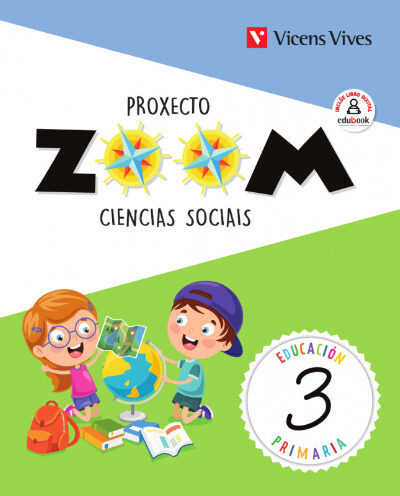 Portada del Libro Ciencias Sociais (P. Zoom) 3º Educacion Primaria Ed Galicia de Vv.Aa. - 9788468252087