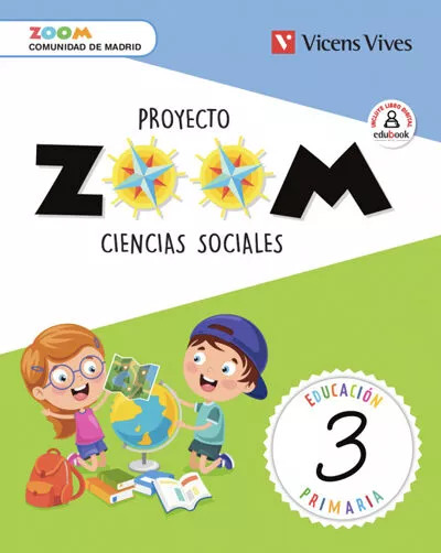 Portada del Libro Ciencias Sociales 3º Primaria (Zoom) Madrid de Vv.Aa. - 9788468249834