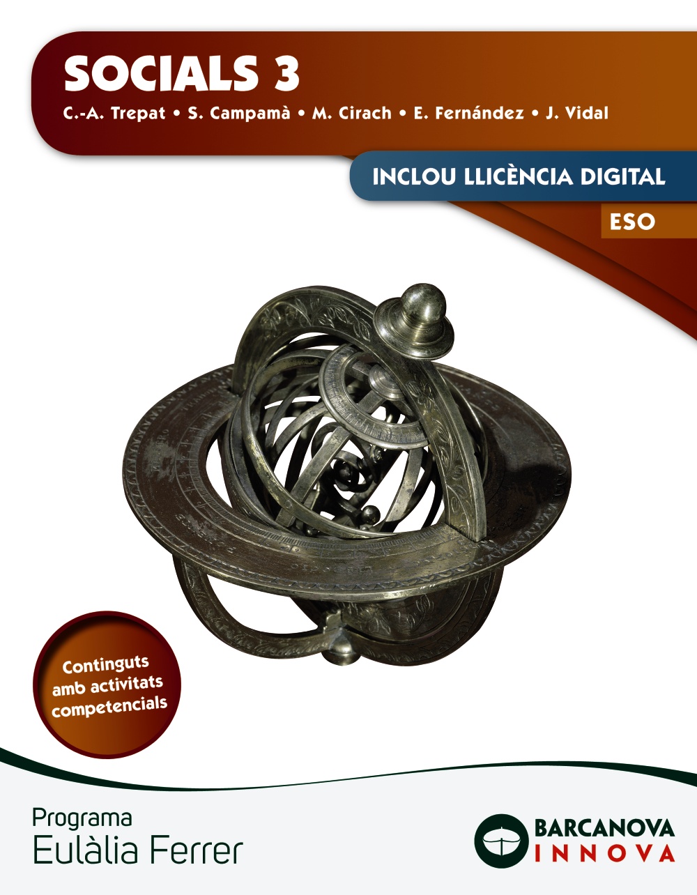Portada del Libro Ciencies Socials 3R.Eso. Eulalia Ferrer. Innova. Cataluña Baleares de Vv.Aa. - 9788448951443