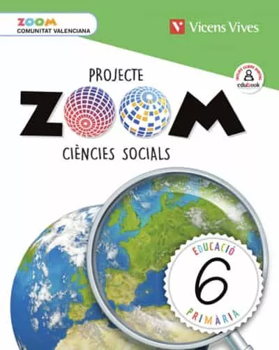Portada del Libro Ciencies Socials 6º Primaria (Zoom) Valencia de Vv.Aa. - 9788468262758