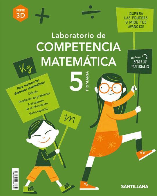 Portada del Libro Competencias Matematicas 5º Primaria Serie 3D de Vv.Aa. - 9788468027661