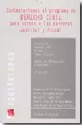 Portada del Libro Constestaciones Al Programa De Derecho Civil Para Acceso A Las Ca Rrer de Vv.Aa. - 9788484567264