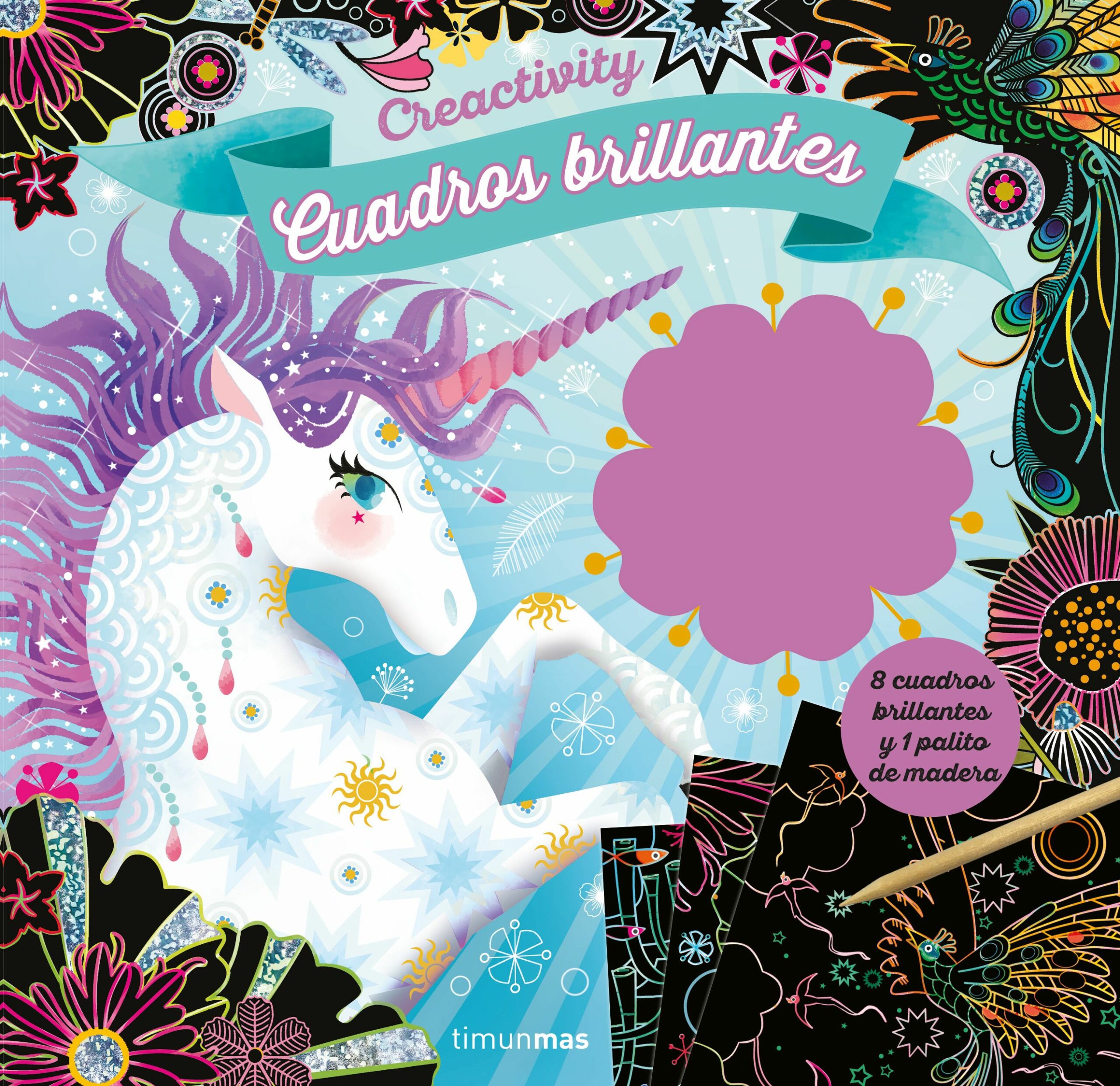 Portada del Libro Creactivity. Animales Mágicos. Cuadros Brillantes Para Rascar de Vv.Aa. - 9788408225713
