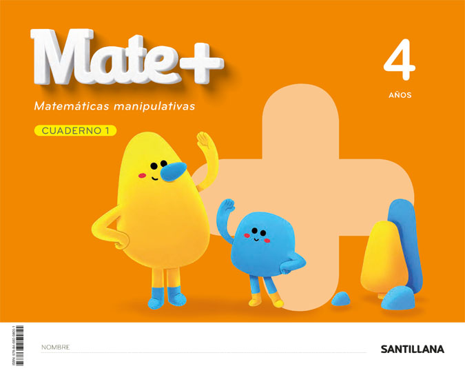 Portada del Libro Cuaderno Mate+ (4 Años). Serie Mate+ de Vv.Aa. - 9788468059051