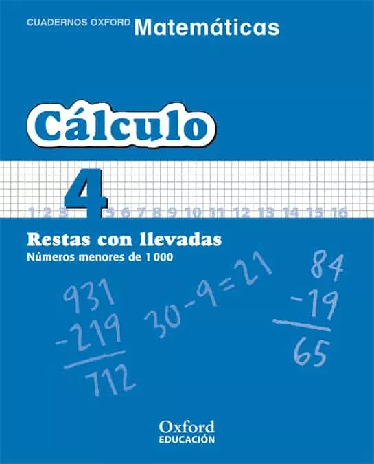 Portada del Libro Cuaderno Matematicas: Calculo 4: Restas Con Llevadas: Numeros Men Ores de Vv.Aa. - 9788467324280