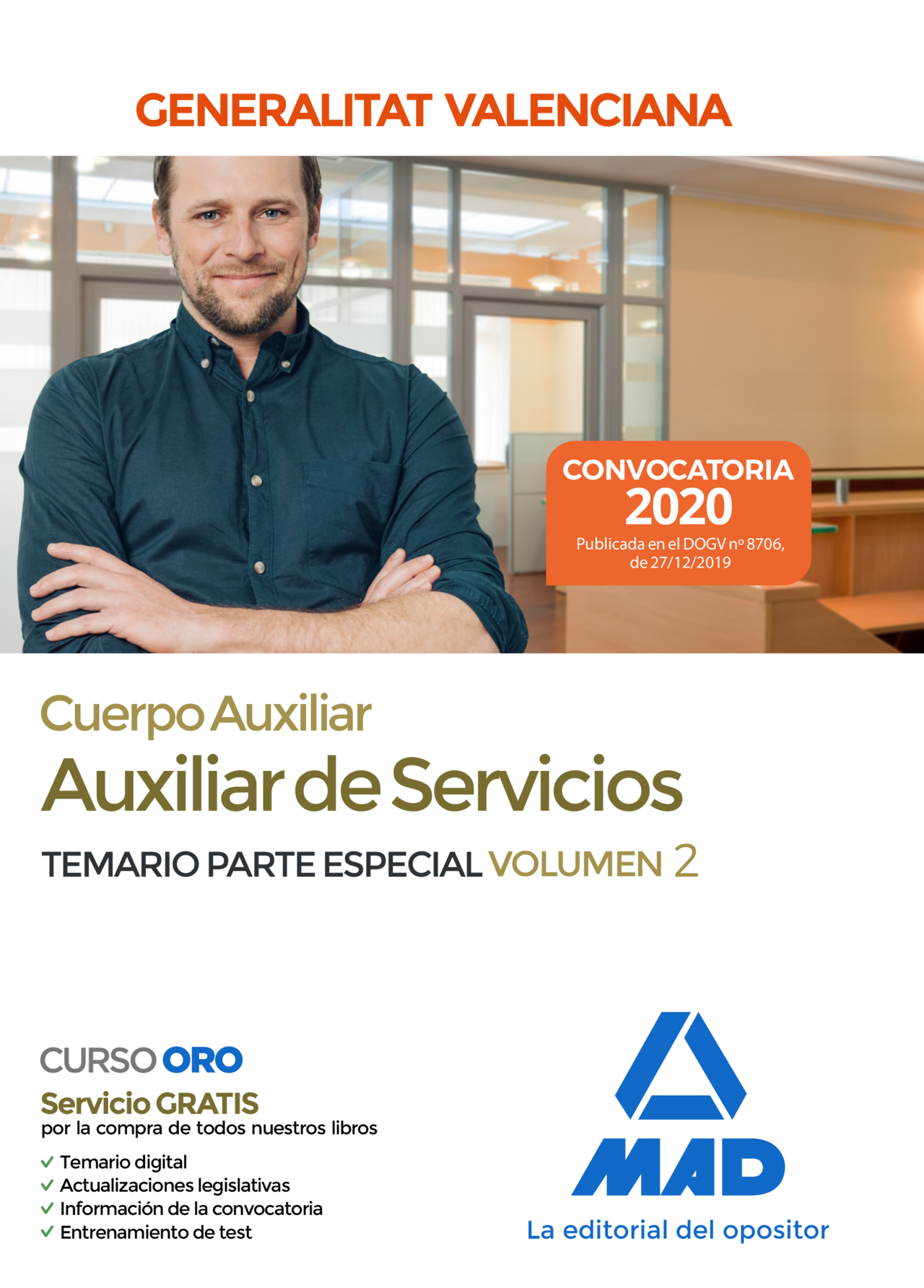 Portada del Libro Cuerpo Auxiliar De La Generalitat Valenciana (Escala Auxiliar De Servi de Vv.Aa. - 9788414234464
