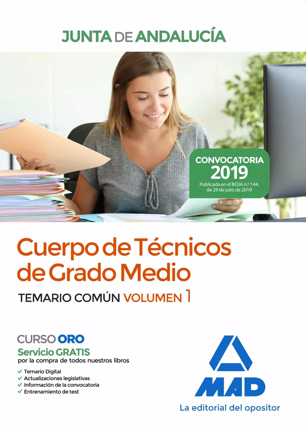 Portada del Libro Cuerpo De Tecnicos De Grado Medio De La Junta De Andalucia: Temario Co de Vv.Aa. - 9788414231333