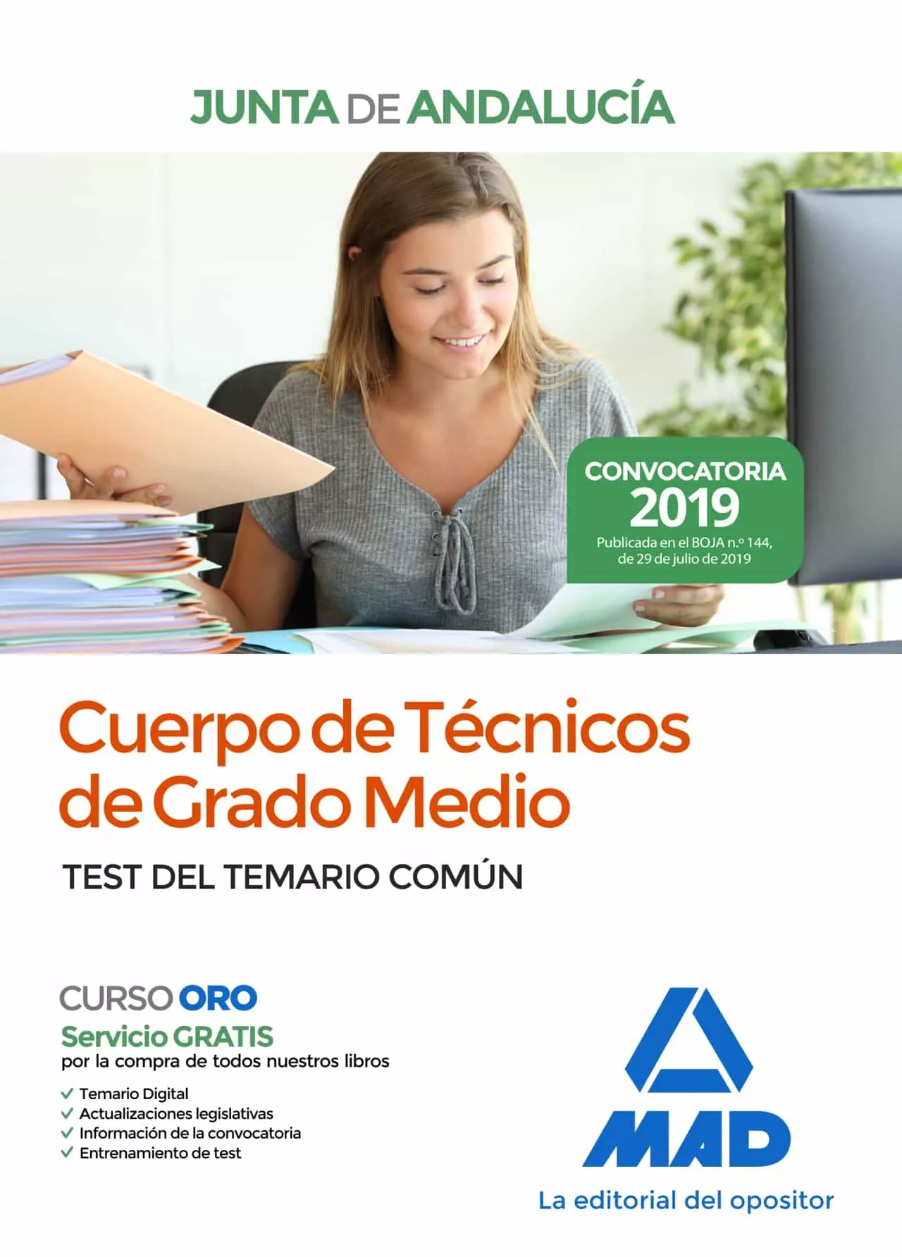 Portada del Libro Cuerpo De Técnicos De Grado Medio De La Junta De Andalucía Test Del Te de Vv.Aa. - 9788414231494
