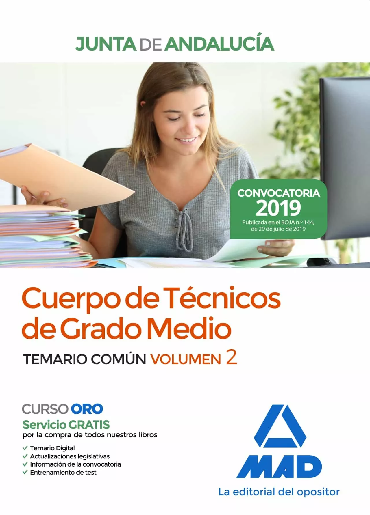 Portada del Libro Cuerpo De Técnicos De Grado Medio De La Junta De Andalucía. Temario Co de Vv.Aa. - 9788414231340