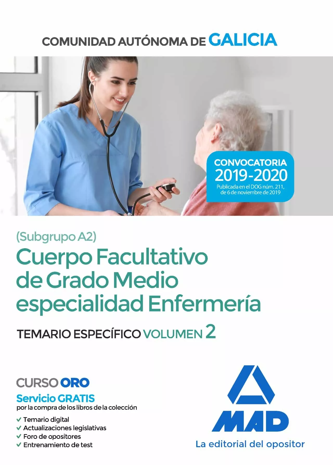 Portada del Libro Cuerpo Facultativo De Grado Medio De La Comunidad Autonoma De Galicia de Vv.Aa. - 9788414233238