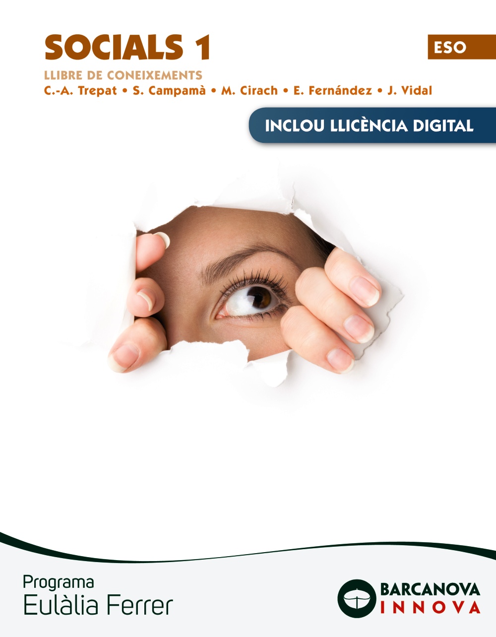 Portada del Libro Eulàlia Ferrer 1º Eso Socials. Coneixements Innova (Catalunya / Illes de Vv.Aa. - 9788448951382