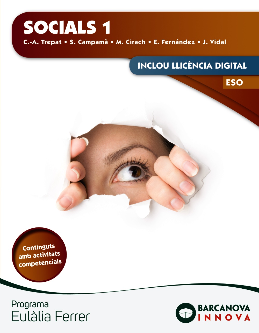 Portada del Libro Eulàlia Ferrer 1º Eso. Socials Innova (Catalunya) de Vv.Aa. - 9788448951405