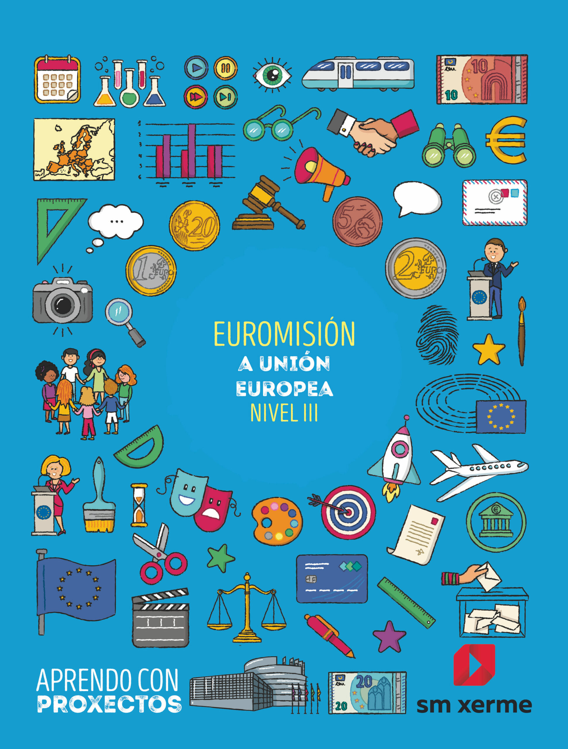 Portada del Libro Euromision 5º Educacion Primaria Aprendo Con Proyectos Ed 2020 Galicia de Vv.Aa. - 9788498547481