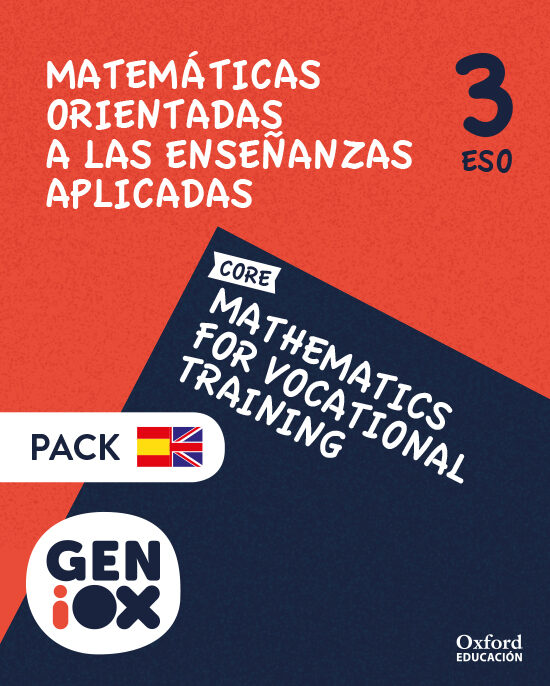 Portada del Libro Geniox Math (Aplicadas) 3º Eso Pack Bilingüe (Andalucía) de Vv.Aa. - 9780190536565