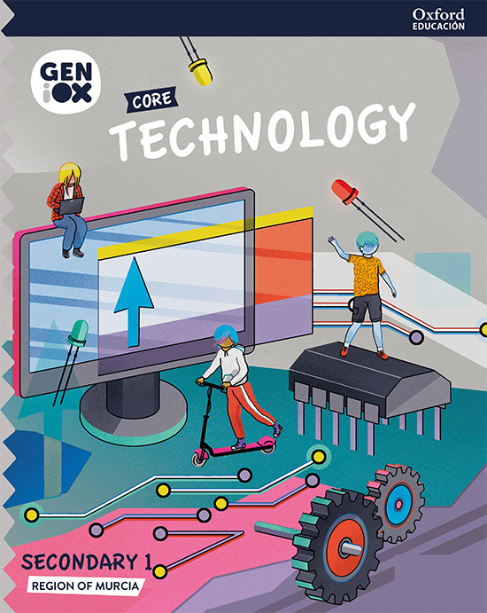 Portada del Libro Geniox Technology 1ºeso Students Book Core (Murcia) de Vv.Aa. - 9780190537357