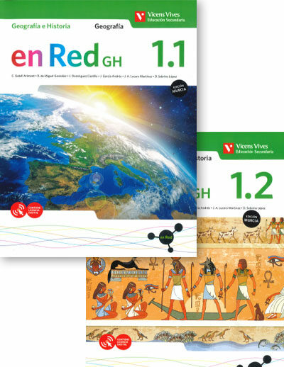 Portada del Libro Geografia E Historia 1º Eso En Red Murcia (1.1-1.2) de Vv.Aa. - 9788468273358