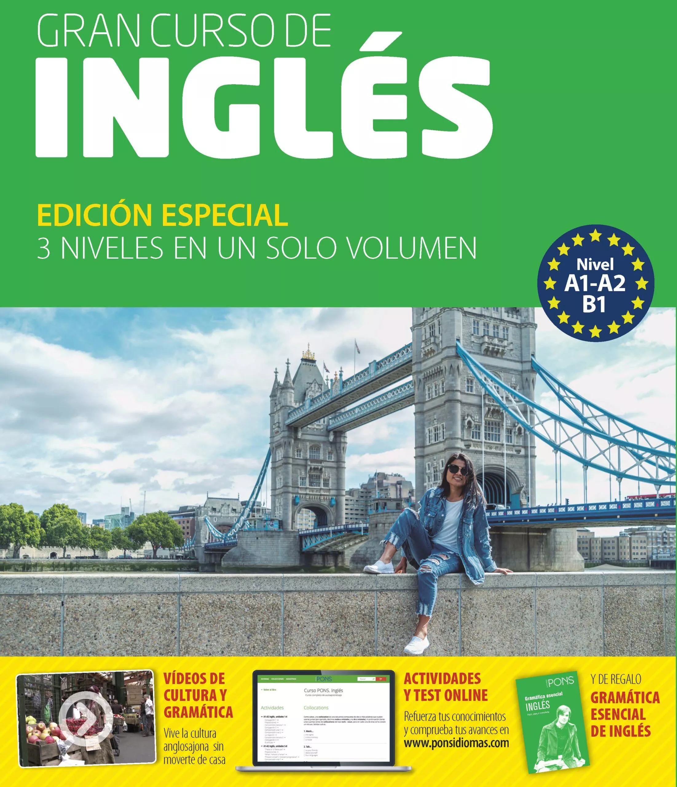 Portada del Libro Gran Curso Pons Ingles 2018. Cursos De Autoaprendizaje A1-A2-B1 de Vv.Aa. - 9788416782192