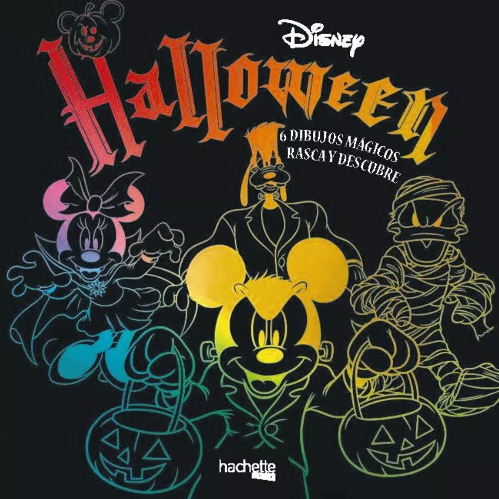 Portada del Libro Halloween Disney: 6 Dibujos Magicos: Rasca Y Descubre de Vv.Aa. - 9788417586447