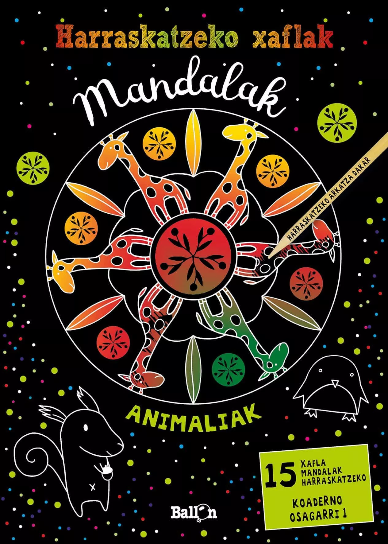 Portada del Libro Harraskatzeko Xaflak Mandalak - Animaliak de Vv.Aa. - 9789403213583