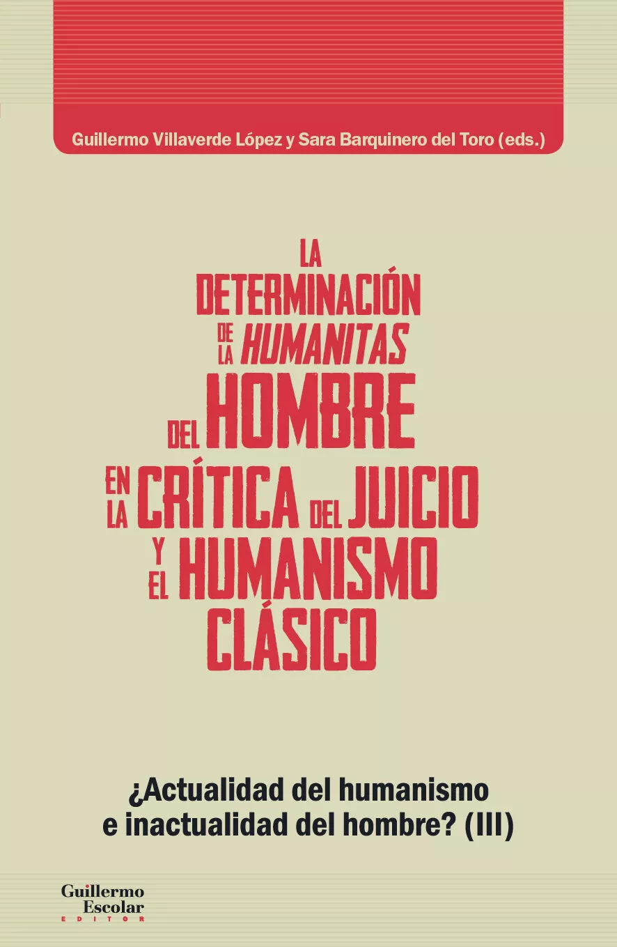 Portada del Libro La Determinación De La Humanitas Del Hombre En La Crítica Del Jui Cio de Vv.Aa. - 9788417134716