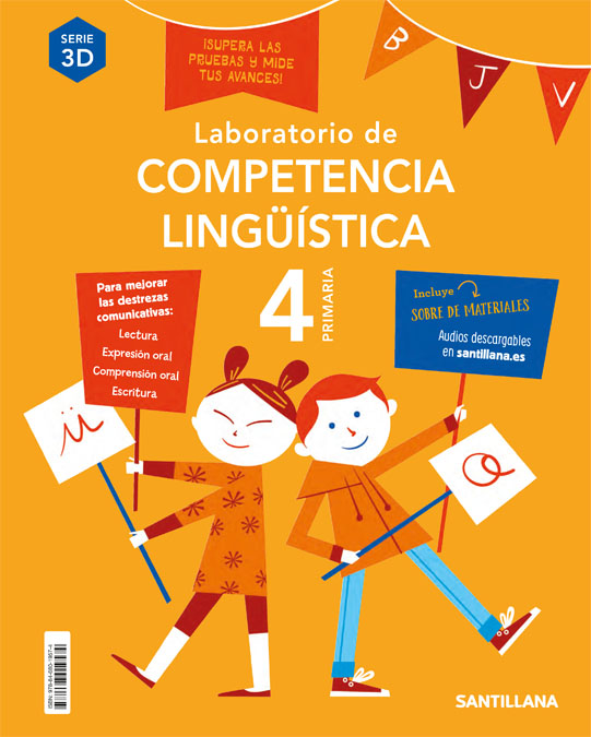 Portada del Libro Laboratorio De Competencia Linguistica 4º Primaria Serie 3D de Vv.Aa. - 9788468019574