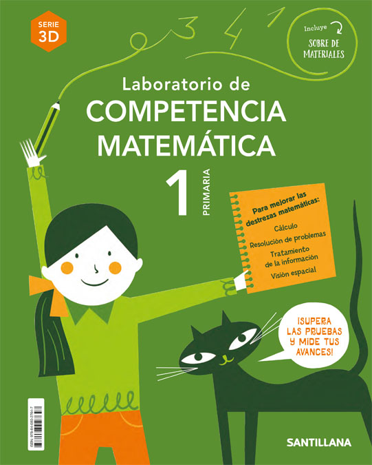 Portada del Libro Laboratorio De Competencia Matematica 1º Primaria Serie 3D de Vv.Aa. - 9788468027647