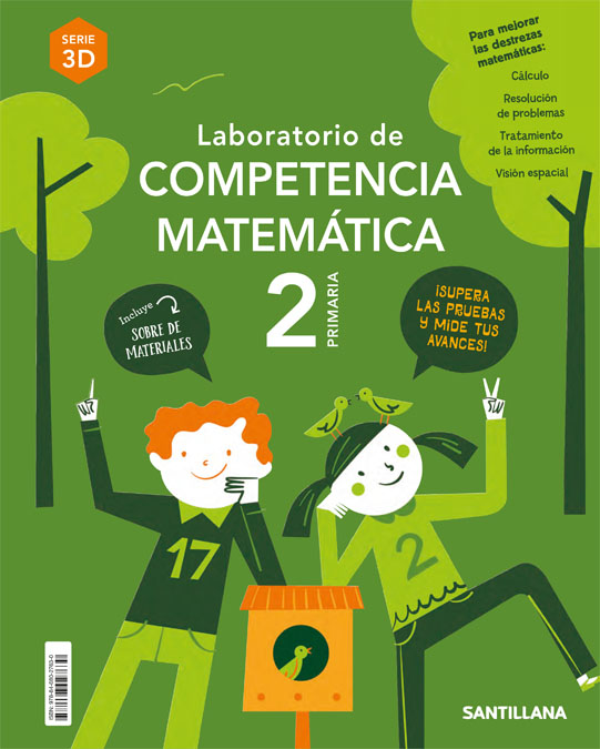 Portada del Libro Laboratorio De Competencia Matemática 2º Primaria Serie 3D de Vv.Aa. - 9788468027630