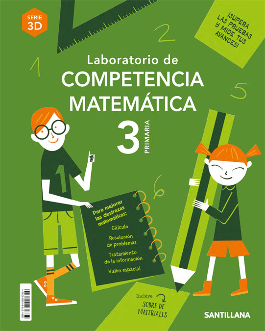 Portada del Libro Laboratorio De Competencia Matematica 3º Primaria Serie 3D de Vv.Aa. - 9788468027654