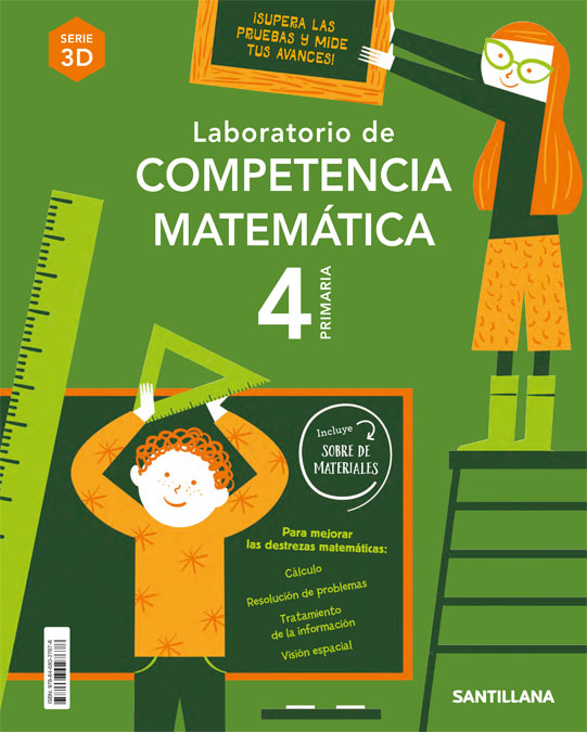 Portada del Libro Laboratorio De Competencia Matematica 4º Primaria Serie 3D de Vv.Aa. - 9788468027678