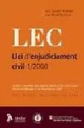 Portada del Libro Lec: Llei D Enjudiciament Civil 1/2000 de Vv.Aa. - 9788496354555