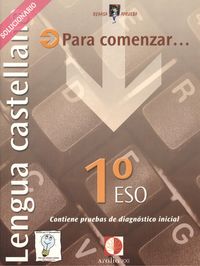 Portada del Libro Lengua Castellana. 1º Eso. Solucionario de Vv.Aa. - 9788496547643
