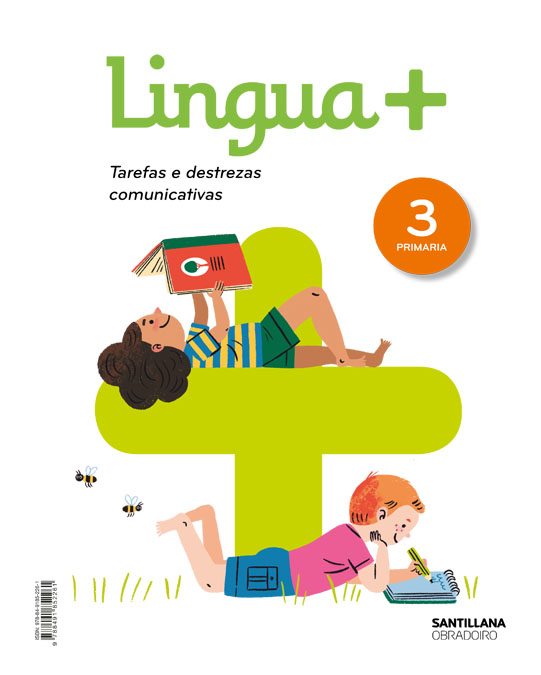 Portada del Libro Lingua+ 3º Primaria Tarefas E Destrezas Comunicativas (Galicia) de Vv.Aa. - 9788491852261