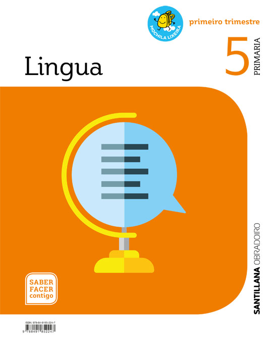 Portada del Libro Lingua 5º Primaria (Galicia) Saber Facer Contigo de Vv.Aa. - 9788491852247