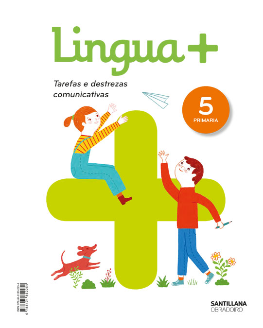 Portada del Libro Lingua+ Tarefas E Destrezas Comunicativas 5º Primaria (Galicia) de Vv.Aa. - 9788491852254