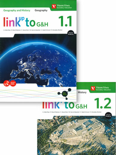 Portada del Libro Link Up To Geology & History 1º Eso Murcia (1.1 Geo-1.2 Hist) de Vv.Aa. - 9788468273402