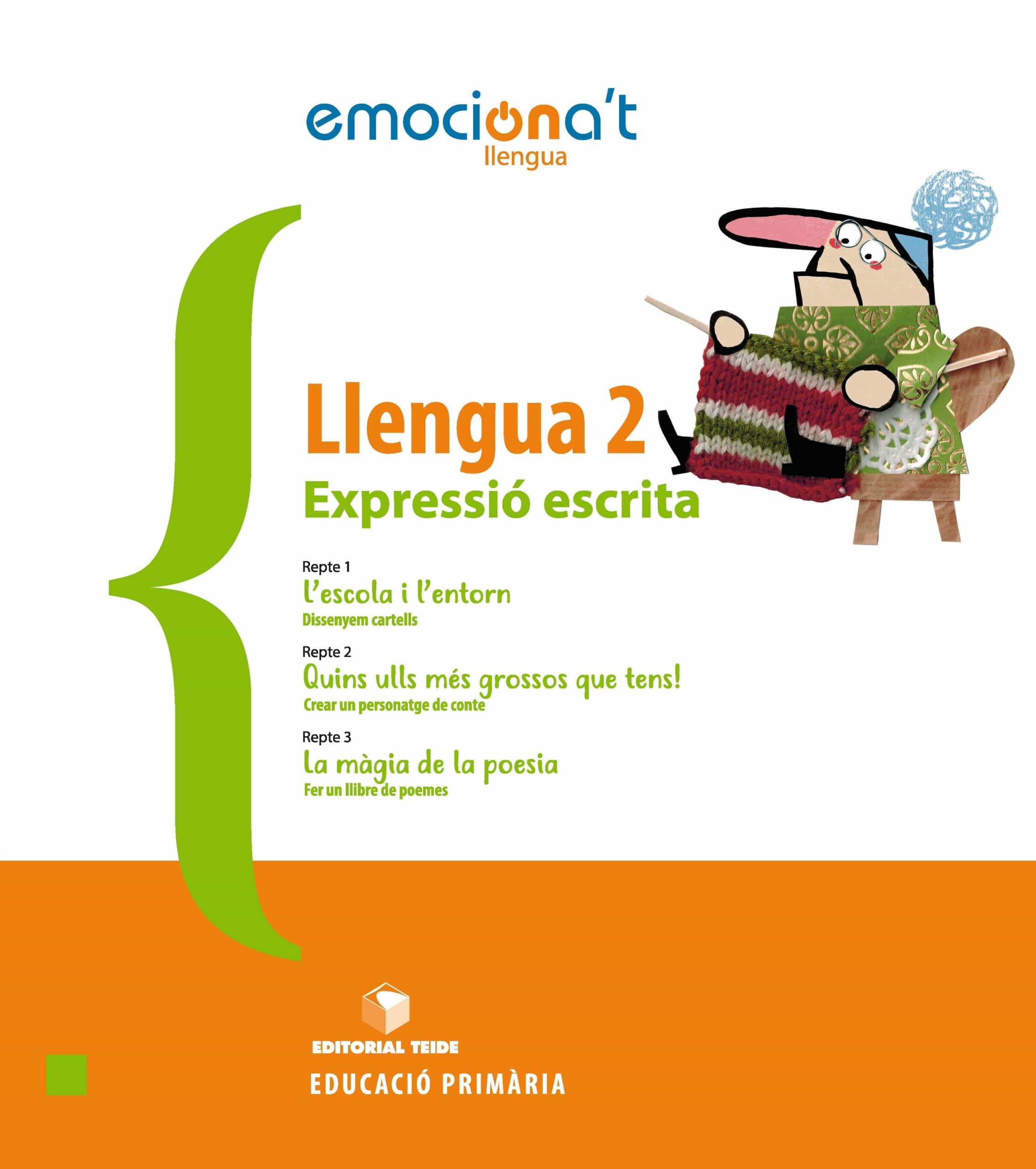 Portada del Libro Llengua 2º Educacion Primaria Expressio Escrita Cataluña Ed 2020 Emoc de Vv.Aa. - 9788430738076