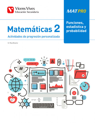 Portada del Libro Mat Pro 2º Eso. Funciones Estadística Y Probabilidad. Actividades De P de Vv.Aa. - 9788468263946
