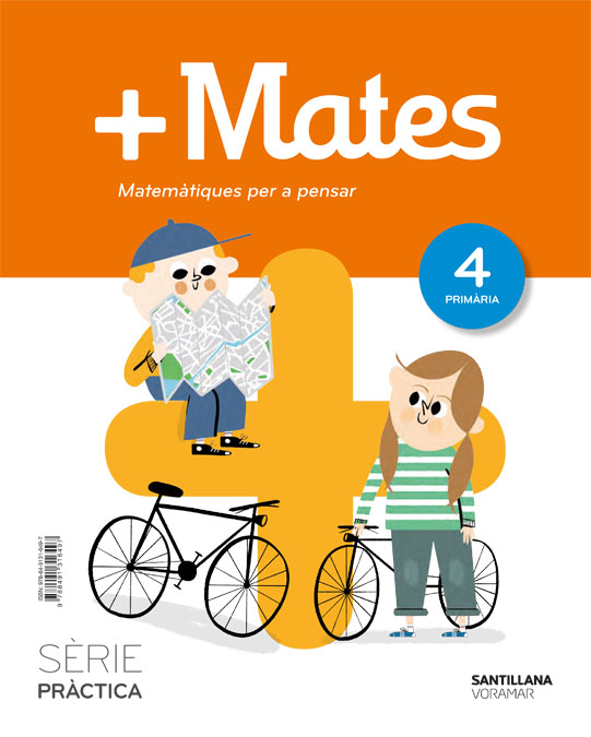 Portada del Libro Mate+ Matematiques Per A Pensar 4º Primaria Serie Practica de Vv.Aa. - 9788491316497