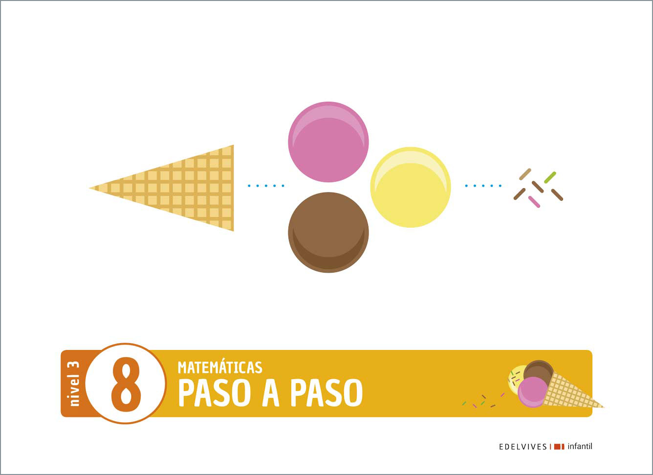 Portada del Libro Matematicas Nivel 3 Cuaderno 8 Proyecto Paso A Paso (2020) de Vv.Aa. - 9788414028360