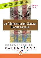 Portada del Libro Materias Comunes Vol.I Temario Grupo A Generalitat Valenciana de Vv.Aa. - 9788466512022