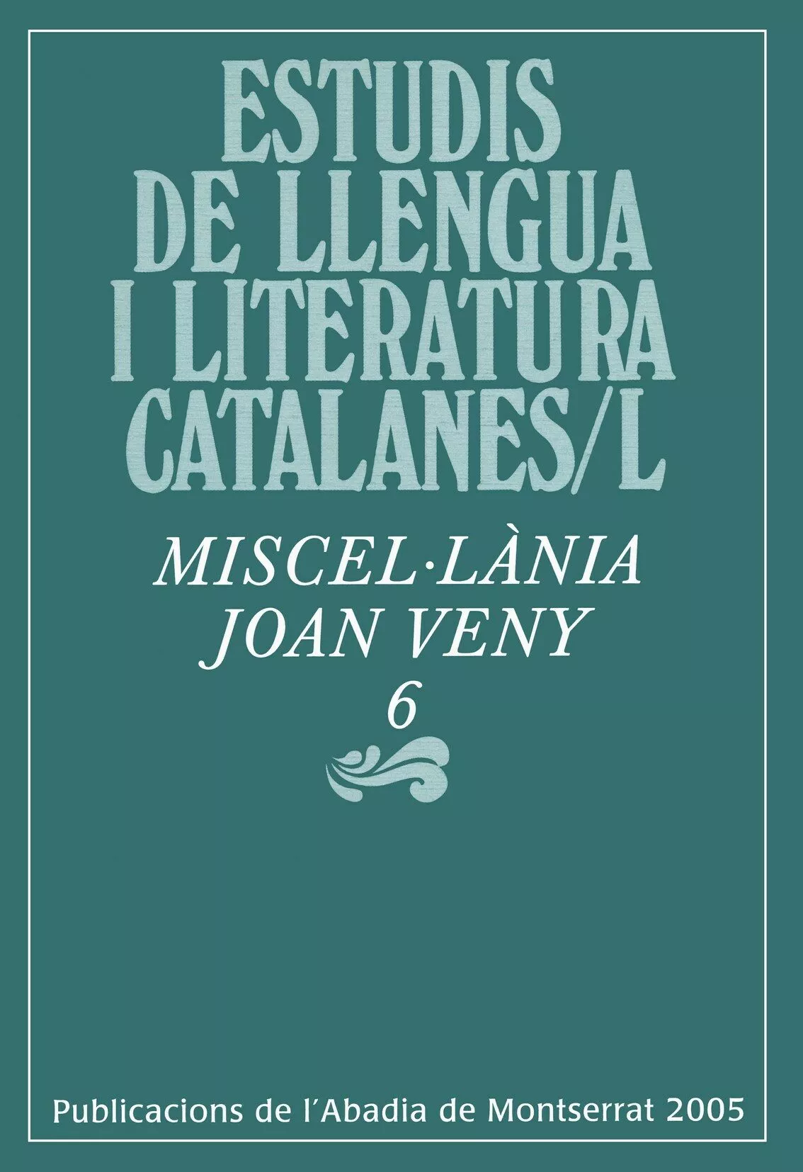 Portada del Libro Miscel·Lania Joan Veny 6 de Vv.Aa. - 9788484156871