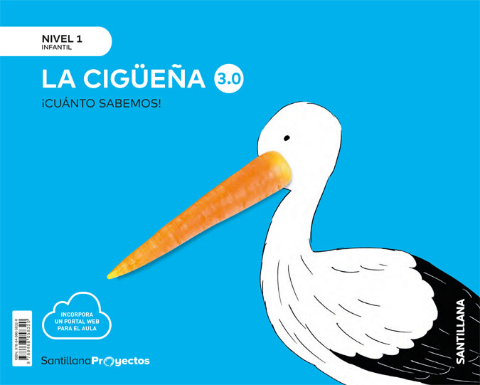 Portada del Libro Nivel 1 La Cigueña 3.0 (3 Años) Cuanto Sabemos de Vv.Aa. - 9788468058320